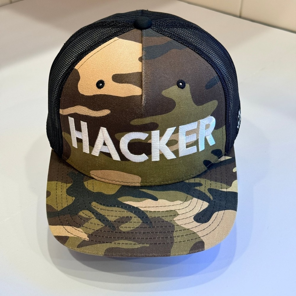 HACKER Golf Birds of Condor Trucker Hat Cap Snapback Woodland Camouflage